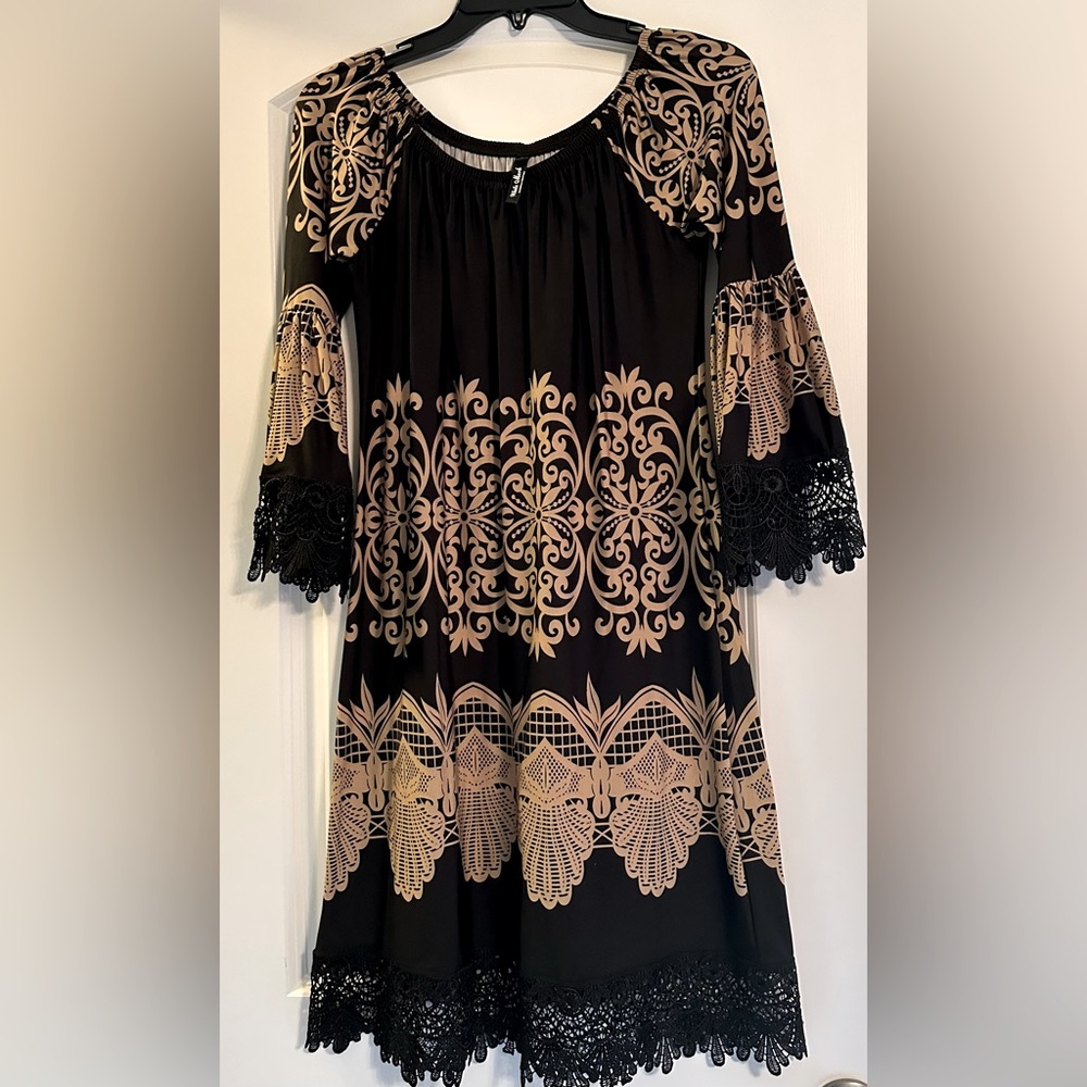 Size small black and taupe dress